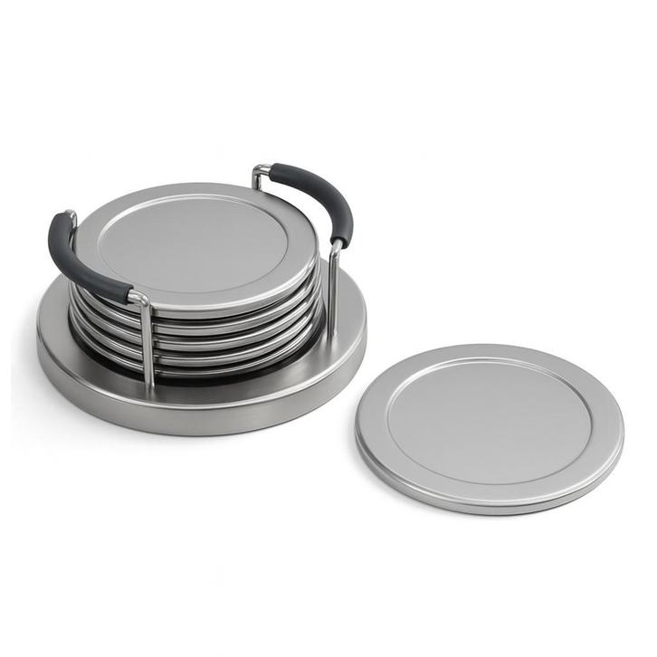 My Green Deal – RVS Onderzetters Set – 6-delig met Houder, Huis en Inrichting, Keuken | Tupperware, Nieuw, Verzenden