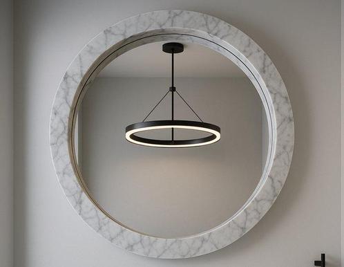 Andrea Grasso - Spiegel - Carrara marmer, Antiek en Kunst, Kunst | Designobjecten