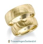 Trouwringen met geluidsgolven Zweiklang in geelgoud bre..., Sieraden, Tassen en Uiterlijk, Ringen, Verzenden, Nieuw