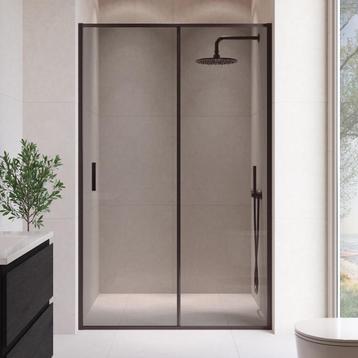 Douchewand Calgary 120 x 190 cm - Getint - Zwart beschikbaar voor biedingen