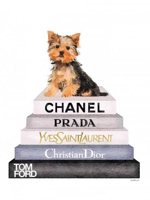 Glasschilderij Fashion met Hond van Ter Halle, Huis en Inrichting, Woonaccessoires | Overige, Nieuw, Ophalen of Verzenden