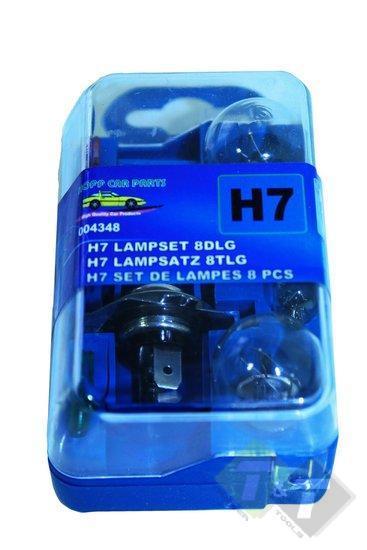 H7 Lampenset - 8 Delig - 5 Lampen - 3 Zekeringen - Autolampe, Auto-onderdelen, Verlichting, Nieuw, Universele onderdelen, Ophalen of Verzenden