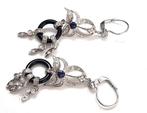 Oorbellen - 18 karaat Witgoud - 1.50ct. tw. Saffier -, Sieraden, Tassen en Uiterlijk, Oorbellen, Nieuw