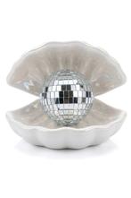 Schelp Discobal Parel Sieradenbakje Sieradendoosje Vintage D, Ophalen of Verzenden, Nieuw, Feestartikel, Carnaval