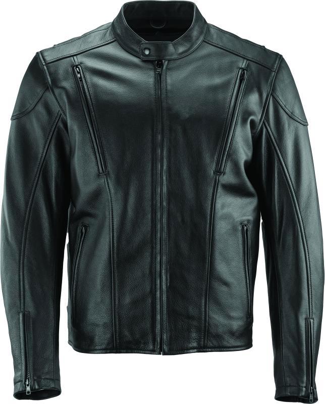 River Road Race Leather Jacket Black - Large - 094358, Auto diversen, Tuning en Styling, Ophalen of Verzenden