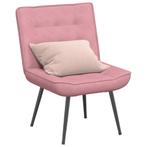 vidaXL Relaxstoel 64x74x84 cm fluweel roze, Huis en Inrichting, Stoelen, Verzenden, Nieuw