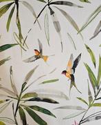 Exclusief Art Nouveau-stof met beschilderde kolibries -