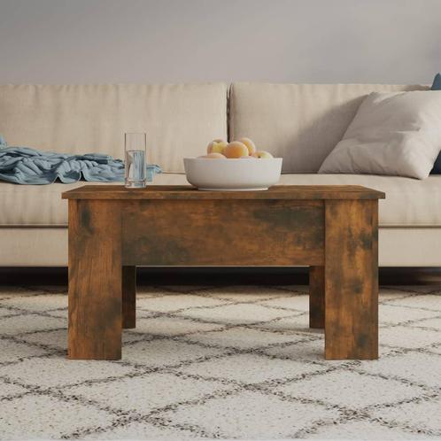 vidaXL Salontafel 79x49x41 cm bewerkt hout gerookt, Huis en Inrichting, Tafels | Salontafels, 50 tot 100 cm, Nieuw, Overige houtsoorten
