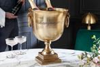 Elegante champagnekoeler CHAMPAGNE 40cm gouden flessenkoeler, Huis en Inrichting, Ophalen of Verzenden, Nieuw