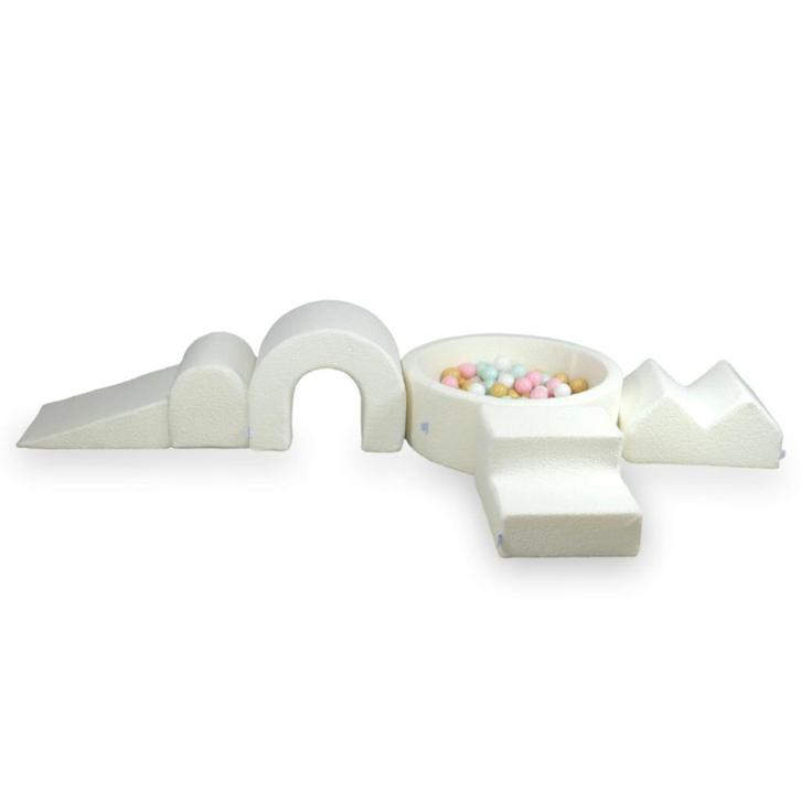 XXL foam speelset met ballenbak in zachte teddystof, Kinderen en Baby's, Speelgoed | Educatief en Creatief, Nieuw, Ophalen of Verzenden
