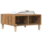 vidaXL Salontafel 60x60x30 cm bewerkt hout artisanaal eiken, Huis en Inrichting, Tafels | Salontafels, Verzenden, Nieuw, Overige houtsoorten