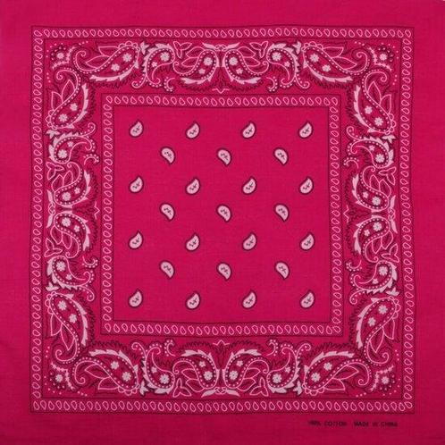 Bandana Zakdoek Paisley Fuchsia Roze, Sieraden, Tassen en Uiterlijk, Uiterlijk | Haarverzorging, Verzenden