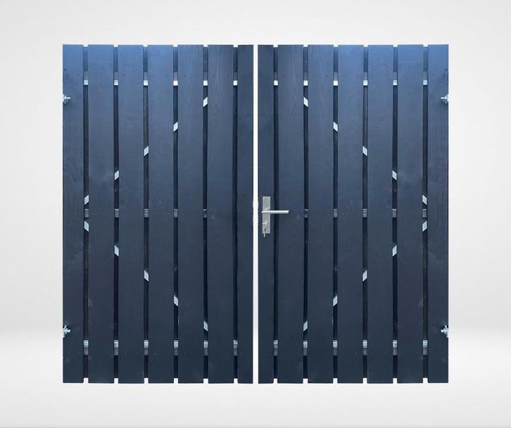 Dubbele Tuinpoort Zwart Verticaal, Tuin en Terras, Tuinpoorten, Ophalen of Verzenden