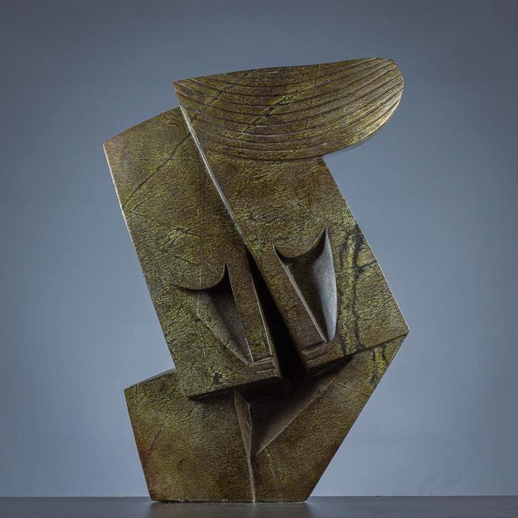 Beeld - Geomatric Faces, Antiek en Kunst, Curiosa en Brocante, Ophalen