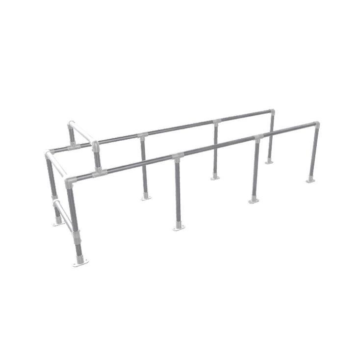Steigerbuis Winkelwagenstalling | Staal 42.4 mm | Voet | DIY, Doe-het-zelf en Verbouw, Ladders en Trappen, Ophalen of Verzenden