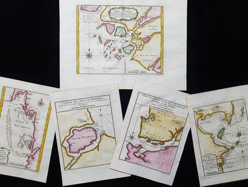 Afrika - Loting van 5 - Afrika / Mombassa / Congo / Zaire /, Boeken, Atlassen en Landkaarten