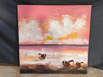 Veiling - Stijlvol handbeschilderd schilderij 100 cm beschikbaar voor biedingen