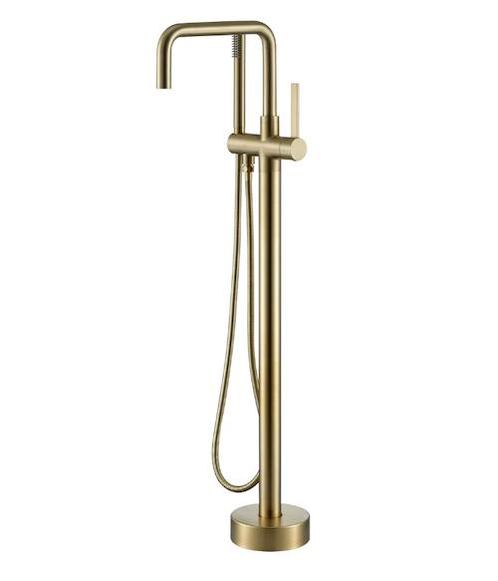 SALE - Zorvik - Geborsteld goud - Vrijstaande kraan -, Doe-het-zelf en Verbouw, Sanitair, Nieuw, Ophalen of Verzenden