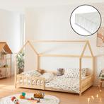 Kinderbed Hesel huisbed met matras en uitvalbeveiliging 120x, Kinderen en Baby's, Kinderkamer | Bedden, Verzenden, Nieuw