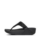 -0% FitFlop  FitFlop Lulu shimmerfoil toe-thongs  maat 41, Kleding | Dames, Schoenen, Verzenden, Nieuw, Zwart