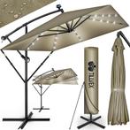Tillvex® LED Parasol - Rechthoekig - 235x235cm - Verstelbaar, Verzenden, Zo goed als nieuw