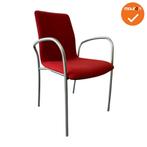Kusch & Co Ona Plaza - Vergaderstoel Rood Gestoffeerd - V..., Vergader- of Presentatieruimte, Ophalen of Verzenden, Gebruikt, Stoel