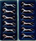 Messensteun (12) - Verzilverd - Paard vorkhouders