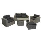 6-persoons Loungeset Garonne Blended Grey | Incl. tafel, Ophalen of Verzenden, Nieuw