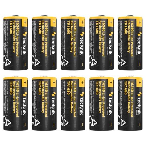 Technik Oplaadbare Lithium Batterij - Li-ion - 16340 /, Audio, Tv en Foto, Accu's en Batterijen, Nieuw, Verzenden