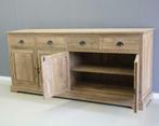Dressoir recycle teakhout 200cm, perfect afgewerkt; Indoteak, Huis en Inrichting, Teakhout, Nieuw, Ophalen of Verzenden, Landelijk