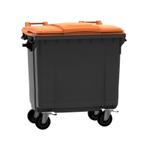 Afvalcontainer 770 liter grijs met oranje deksel, Nieuw, Ophalen of Verzenden