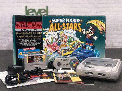 Super Nintendo SNES Console + Super Mario All Stars, Spelcomputers en Games, Spelcomputers | Nintendo Super NES, Zo goed als nieuw