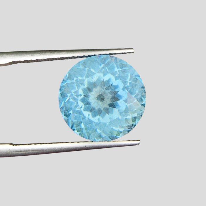 1 pcs Blauw Aquamarijn - 11.03 ct - nternational Colored, Sieraden, Tassen en Uiterlijk, Edelstenen