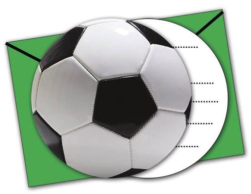 Voetbal Uitnodigingen Versiering 6st, Hobby en Vrije tijd, Feestartikelen, Nieuw, Verzenden