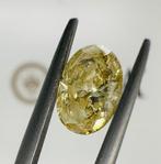 1 pcs Diamant - 1.27 ct - Briljant, Ovaal - fancy yellow -, Nieuw