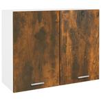 vidaXL Hangkast Lyon 80x31x60 cm bewerkt hout gerookt, Huis en Inrichting, Keuken | Keukenelementen, Verzenden, Nieuw, Bruin