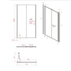Nisdeur Lacus Ponza Evo Vouwdeur 85x200 Cm Mat Glas Chroom, Ophalen of Verzenden, Nieuw