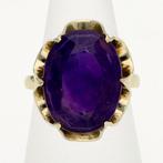Zonder Minimumprijs - Ring - 8 karaat Geel goud - Amethist, Sieraden, Tassen en Uiterlijk, Ringen, Nieuw
