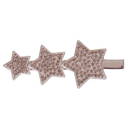 Haarclip met 3 zilverkleurige sterren met strass - 6cm NIEUW, Sieraden, Tassen en Uiterlijk, Kindersieraden, Nieuw, Ophalen of Verzenden