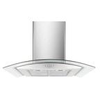 Afzuigkap - RVS met gebogen glas – 650 m³/u – 3 standen, Witgoed en Apparatuur, Afzuigkappen, Ophalen of Verzenden, Nieuw