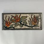 Plaque - Vintage - Ceramic wall decoration, reliëf - Floral, Antiek en Kunst