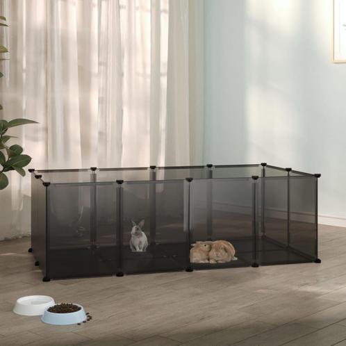 vidaXL Dierenhok klein 144x74x46,5 cm polypropeen en staal, Dieren en Toebehoren, Knaagdieren en Konijnen | Hokken en Kooien, Nieuw