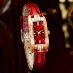 Klein rood Horloge Met Vierkante Romeinse Cijfers, Sieraden, Tassen en Uiterlijk, Overige Accessoires, Nieuw, Verzenden