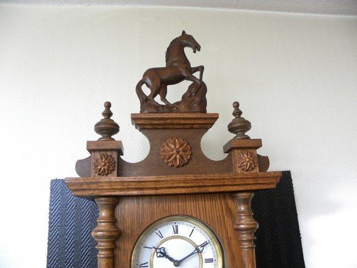 Regulateur wandklok - Glas, Hout, Koper - 1970-1980, Antiek en Kunst, Antiek | Klokken