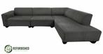 Refurbished 4-zits groen/grijs Montel | 6 mnd garantie!, Huis en Inrichting, Banken | Bankstellen, 250 tot 300 cm, Hoekbank, Zo goed als nieuw