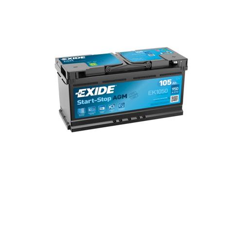 Exide AGM accu | EK1050 | 12V 105Ah, Auto-onderdelen, Accu's en Toebehoren, Ophalen of Verzenden