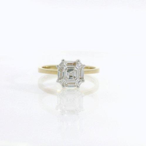 Ring - 18 karaat Geel goud - 0.58ct. tw. Diamant, Sieraden, Tassen en Uiterlijk, Ringen