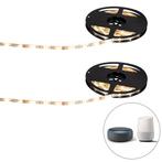 Set van 2 smart LED strips RGBW 5 meter 24W incl. driver, Nieuw