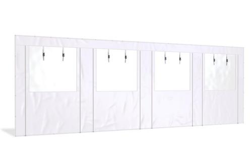 Overkapping zijwand PVC  | 8 meter breed |  250cm hoog | Wit, Doe-het-zelf en Verbouw, Zeil en Folie, Zeil, Nieuw, Ophalen of Verzenden