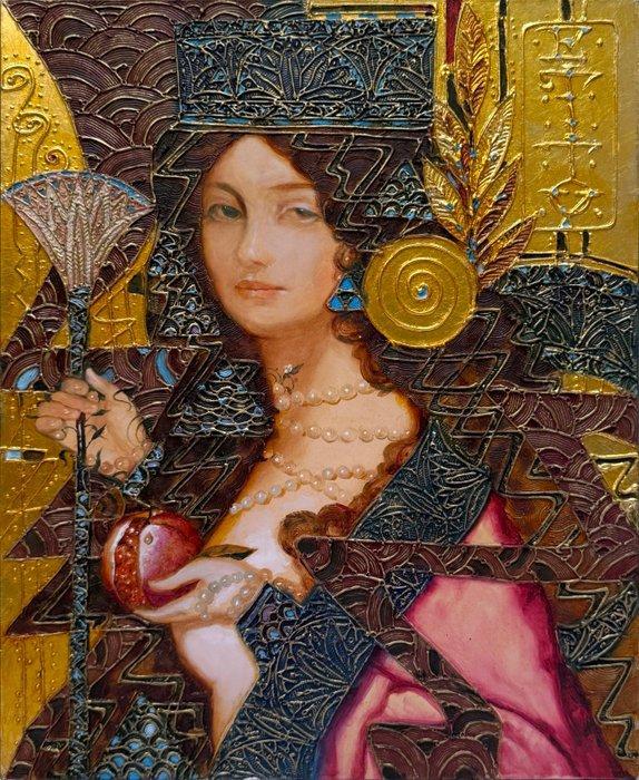 Eugène Titov (1969) - La Belle Jardinière, Antiek en Kunst, Kunst | Schilderijen | Klassiek